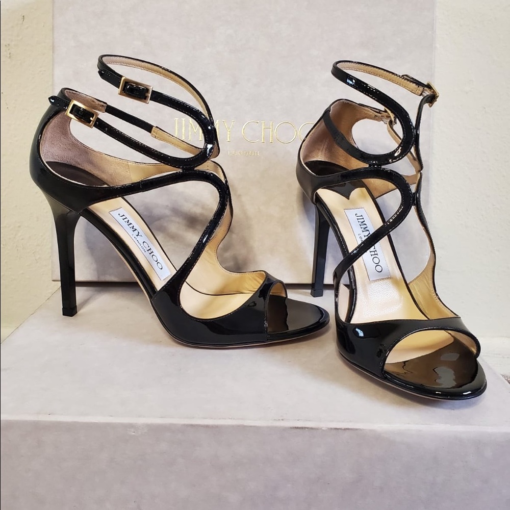 Jimmy Choo Black Patent ‘Lang’ Heels